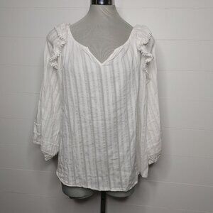 HESTER & Orchard Boho Cotton Blouse Size 2X